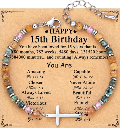 Miniatura 18 de TONY & SANDY Pulsera de cruz cristiana para mujer, regalo de San Valentín para ella, regalo de confirmación de bautismo, Pascua, regalo único