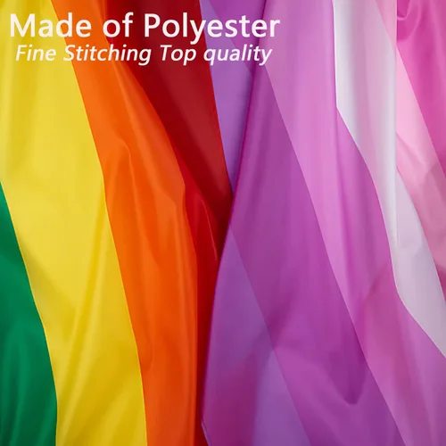 Miniatura 4 de ChillOutPal Bandera del orgullo del progreso de 3 x 5 pies, LGBTQIA+ bandera de jardín impermeable de poliéster con colores vibrantes para desfiles