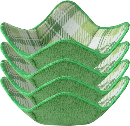Miniatura 16 de Aticca Juego de 4 almohadillas calientes para tazas de caldo para microondas y platos calientes, multiusos, a prueba de calor Rojo