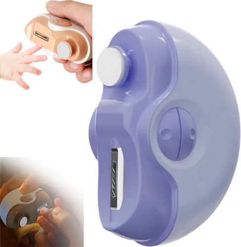 Miniatura 9 de Cortaúñas eléctrico, kit de lima de uñas eléctrico inalámbrico recargable por USB 2 en 1, cortaúñas automático, 2 velocidades, juego profesional