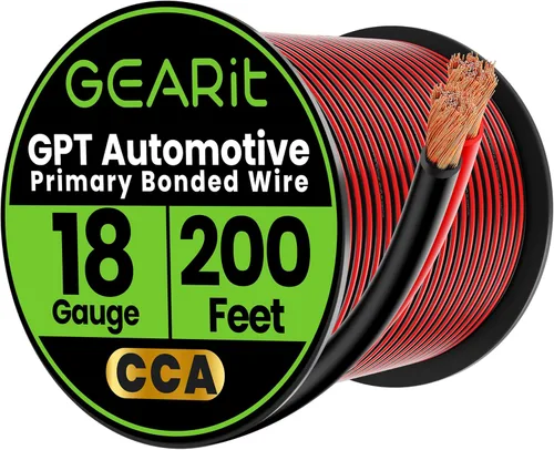 Miniatura 11 de GEARit Cable de calibre 12 (200 pies - negro/rojo) GPT Automotive Primary Bonded Wire - 2 conductores CCA para audio de automóvil, altavoz, arnés