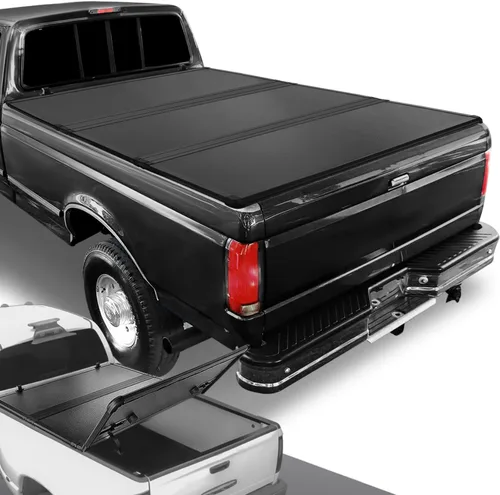 Miniatura 15 de DNA MOTORING Nueva actualización de cubierta para caja de camioneta rígida, de tres pliegues, compatible con plataforma de 6.5 pies, de modelos