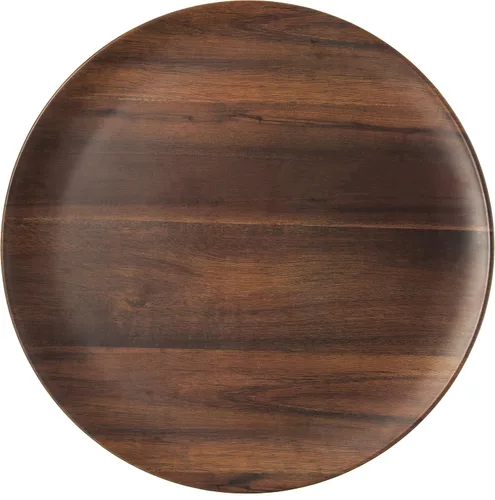 Miniatura 2 de Carlisle FoodService Products Epicure - Plato redondo de plástico, 18 pulgadas, grano de madera oscuro