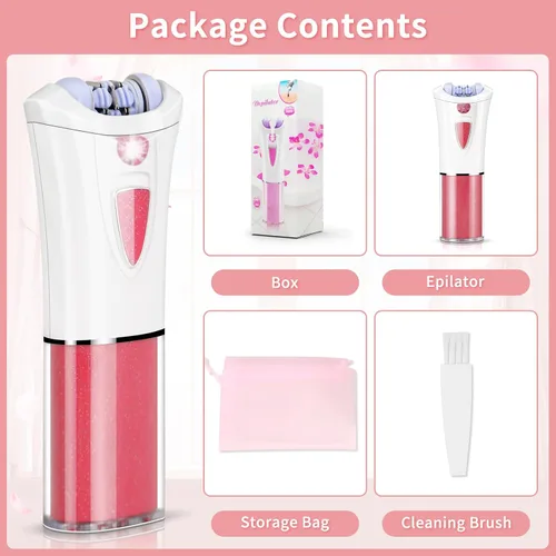 Miniatura 8 de Depiladora facial para mujer, depiladora facial con luz LED, pinzas eléctricas de deslizamiento suave para cara, brazos, piernas, línea de bikini