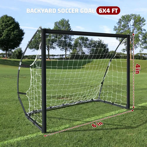 Miniatura 6 de Portable Soccer Goal for Backyard, Kids Youth Adults Soccer Goal Set with Net + Ground Stakes, Soccer Target and Agility Speed Training Equipment