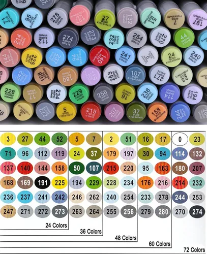 Miniatura 7 de Marcador de alcohol, 24 marcadores de dibujo artístico, juego de bolígrafos para artistas, proveedor de trabajo necesario para artistas, doble