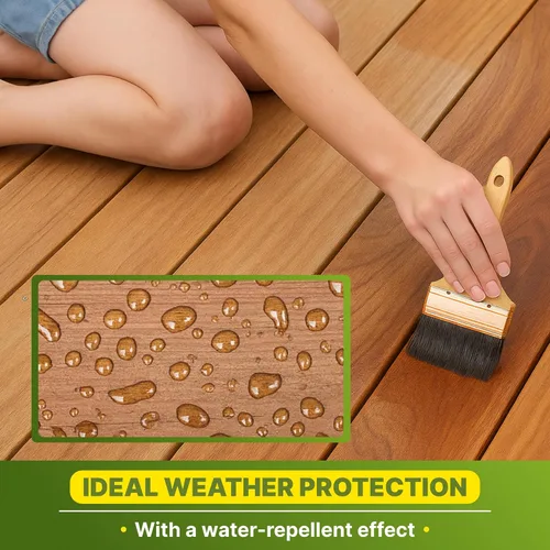Miniatura 7 de Nordicare Aceite de teca para muebles de exterior, 16.9 onzas – Aceite de madera de exterior y sellador para teca, acacia, roble y más, ayuda a