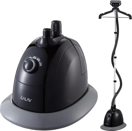 SALAV GS34-BJ 1500W Performance - Vaporizador de ropa con gancho múltiple giratorio de 360 grados y 4 ajustes de vapor, color negro