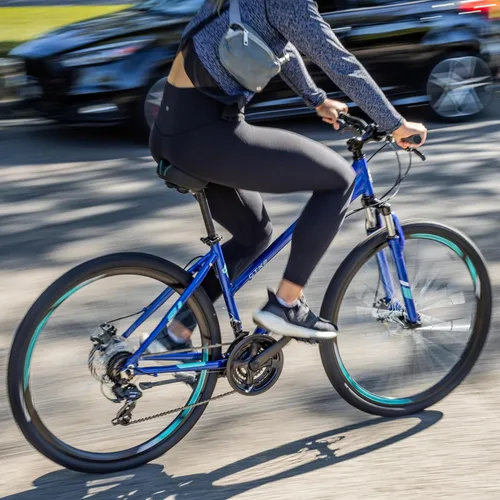 Miniatura 9 de Schwinn GTX Comfort - Bicicleta híbrida para adultos, para hombres y mujeres, bicicleta deportiva doble, ruedas de 700c, marco de aluminio ligero