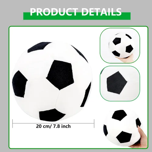 Miniatura 2 de Paquete de 2 almohadas de felpa para pelota de fútbol, pelota de fútbol, suave felpa para decoración del hogar, habitación, sofá, decoración