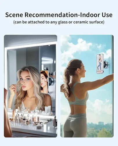 Miniatura 3 de Soporte magnético para teléfono de automóvil de absorción al vacío, adecuado para teléfonos iPhone y Android, soporte de ventosa ajustable de 360°