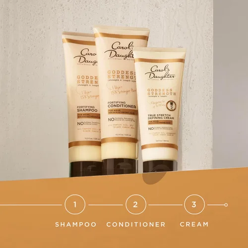 Miniatura 10 de Carol's Daughter Goddess Strength True Stretch Defining Hair Cream para ondas, espirales y rizos, crema definidora de rizos con aceite de ricino