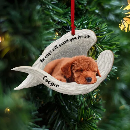 Miniatura 4 de Adorno plano 2D personalizado conmemorativo de perro bulldog – Adorno de memoria de perro, alas de ángel conmemorativas para mascotas, regalo