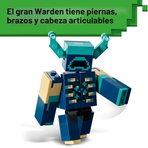 Miniatura 5 de LEGO Minecraft The Warden Encounter - Juego de construcción coleccionable para niños y niñas de 7 años en adelante, con minifigura de guardabosques