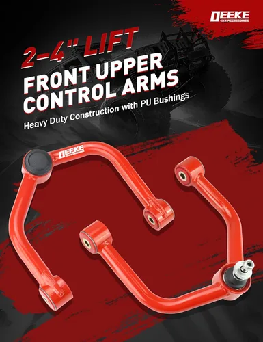 Miniatura 8 de Brazos de control superiores delanteros para Nissan Titan 2004-2023. 2005-2019 Nissan Armada, Brazos de control de suspensión con goma de PU de 2-4