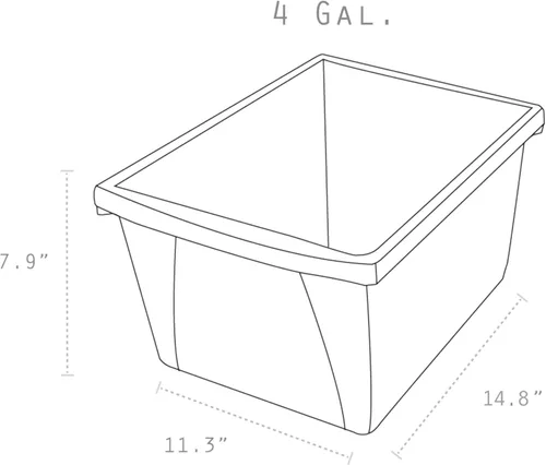 Miniatura 7 de Storex Papelera de reciclaje de 4 galones (15 litros), 13.63 x 7.87 x 11.25 pulgadas, azul (61505F06C)