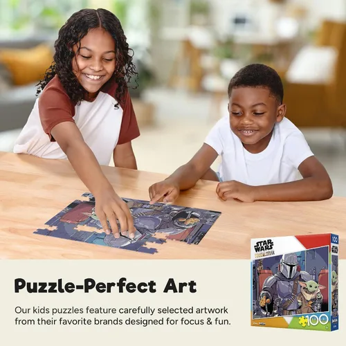 Miniatura 3 de Buffalo Games Star Wars The Mandalorian & The Child - Rompecabezas de 100 piezas de 15 x 11 pulgadas, incluye póster, rompecabezas para niños de 6 a