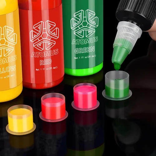 Miniatura 7 de ATOMUS Tinta de tatuaje 5 colores 1 oz 1.0 fl oz suministro de tatuaje pigmento negro planta natural tatuaje tinta pigmento maquillaje permanente