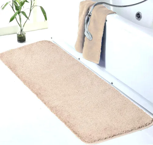 Miniatura 85 de Walensee Alfombra de baño antideslizante (16 x 24 pulgadas, color rubor) absorbente de agua, microfibra suave, lavable a máquina, alfombra de baño