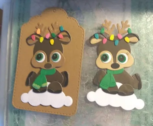 Miniatura 4 de Troqueles de metal de ciervo de Navidad, lindos animales, plantillas de corte de alce para manualidades, álbumes de recortes, fotos, troqueles