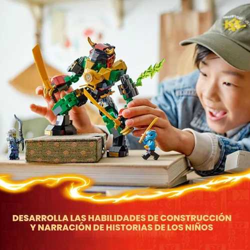 Miniatura 5 de LEGO NINJAGO 71817 - Juego de batalla personalizable con Mech de Poder Elemental de Lloyd con 3 figuras de acción Ninja, juego de aventuras