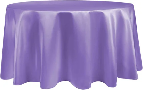 Miniatura 27 de Ultimate Textile Mantel redondo de satén nupcial de 60 pulgadas, se adapta a mesas de menos de 60 pulgadas de diámetro, berenjena morado berenjena