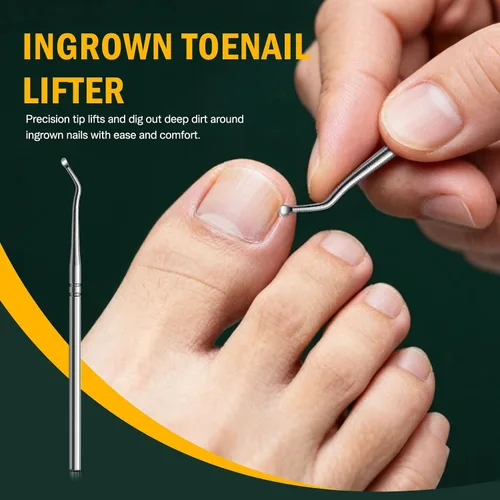 Miniatura 4 de FVION Juego de corrector de uñas encarnadas – 40 tiras alisadoras de uñas encarnadas sin dolor con levantador de uñas de los pies – Solución eficaz