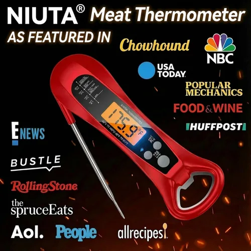 Miniatura 7 de Therm Pro® Chef - Termómetro digital para carne, lectura instantánea de 1 segundo, certificado NIST® con precisión de ± 0.5 ℉, pantalla LED ultra