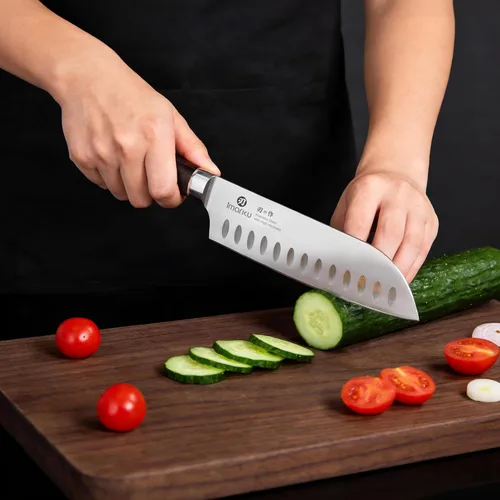 Miniatura 7 de imarku Cuchillo de Chef de 7 Pulgadas Cuchillo de Cocina Cuchillo Santoku Ultra Afilado - Cuchillo de Chef Japonés 7Cr17Mov, Utensilios de Cocina