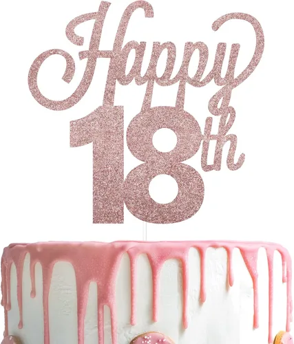 Miniatura 110 de LINGTEER - Decoración para pastel con texto "Happy Birthday 100", color negro
