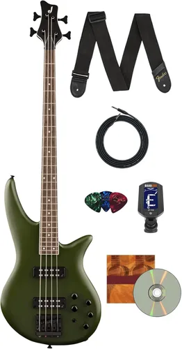 Miniatura 15 de Jackson Concert Bass CBXNT DX IV Guitarra Bajo - Paquete Negro Brillante con Cable, Correa de Guitarra, Afinador, Púas y DVD Instructivo de Austin