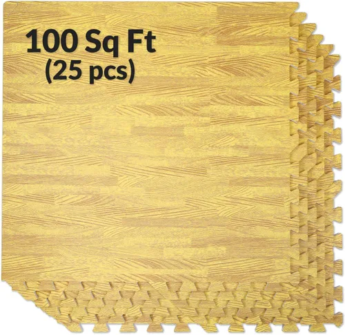 Miniatura 9 de Alfombrilla de espuma estampada de 100 pies cuadrados de 3/8 pulgadas de grosor, estilo de grano de roble de madera oscura