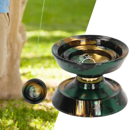 Miniatura 8 de Yoyo que no responde, Yoyo de metal para adultos jugadores avanzados de Yoyo, Yoyo profesional con 3 guantes de cuerdas Yoyo, bola Yoyo para niños
