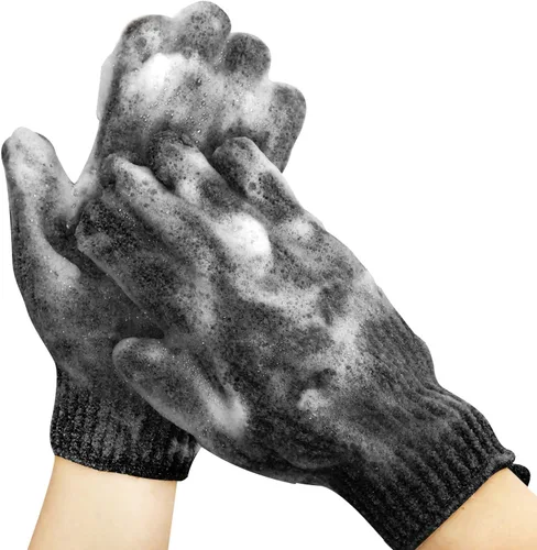 Miniatura 11 de MIG4U Guantes Exfoliantes para Ducha, Guantes de Baño para Lavado Corporal, Eliminación de Piel Muerta, Esponja Loofah de Limpieza Profunda