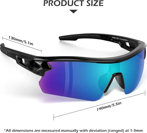 Miniatura 2 de OXG Juego de 3 gafas de seguridad para trabajo para hombres y mujeres, ANSI Z87.1 gafas protectoras resistentes a arañazos e impactos para industria