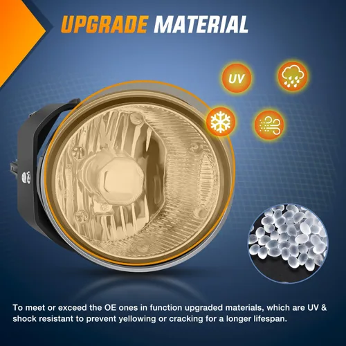 Miniatura 3 de Conjunto de luces antiniebla Nilight Compatible con Nissan Maxima 2000 2001 Sentra 2002 2003 Frontier 2004 Xterra Lámparas de lente transparente