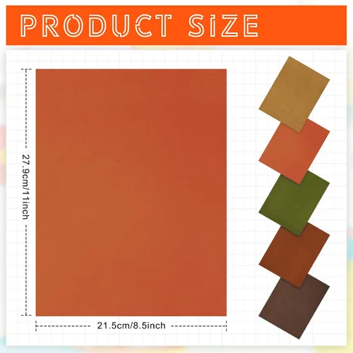 Miniatura 2 de Sinmoe 100 hojas de papel de cartulina de 5 tonos de 8.5 x 11 pulgadas, 6.35 oz/m², papel de impresora de núcleo sólido para álbumes de recortes