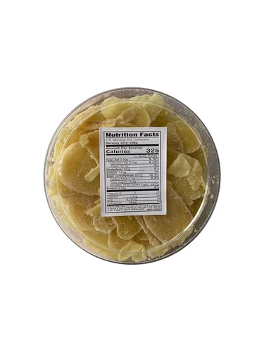 Miniatura 2 de CAF Rebanadas de caramelo de jengibre cristalizado de 5.3 onzas (1 caja) – Bocadillo masticable fresco seco natural dulce y picante