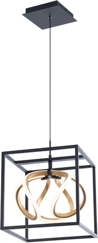Miniatura 3 de WAC Lighting dweLED, Sinclair 10 pulgadas LED 1 luz colgante 3000K en hoja de oro negro