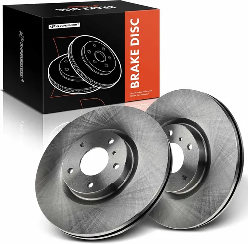 Miniatura 10 de A-Premium 319.6mm (12.58 pulgadas) Rotores de freno de disco perforados y ranurados delanteros Compatibles con modelos seleccionados de Nissan e
