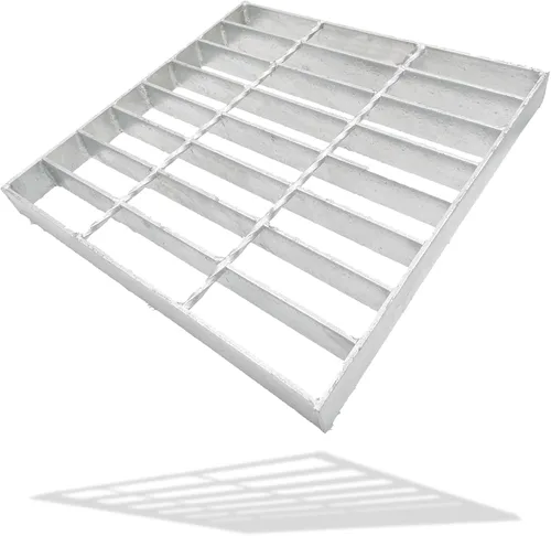 Miniatura 19 de Rejilla de drenaje de acero galvanizado con borde de 24 x 24 pulgadas, cubierta de canal de entrada de alta resistencia clase B de 28100 libras
