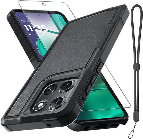 Miniatura 70 de Funda compatible con Moto G 5G 2024, cuerpo completo, resistente, resistente, a prueba de golpes, con correa de cordón, protector de pantalla