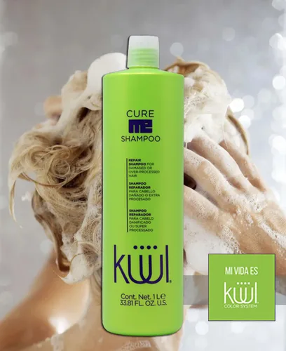Miniatura 2 de Kuul Cure Me Champú 33.8 oz - CHAMPÚ KÜÜL RECONSTRUCTOR DEL CABELLO CON HIDRATACIÓN PROLONGADA - 1 litro / 1000 ML