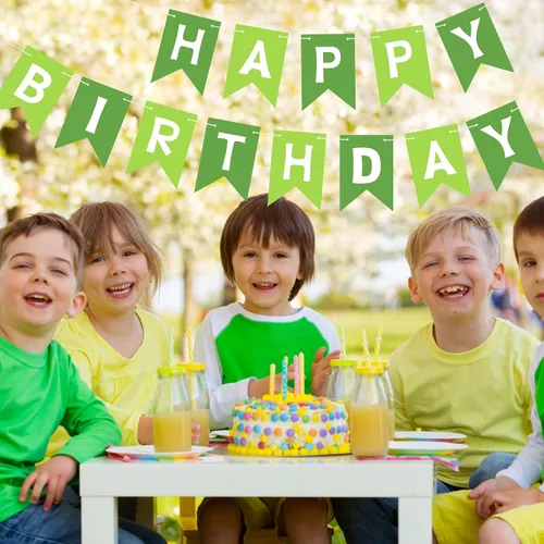 Miniatura 4 de Pancarta Negra de Feliz Cumpleaños Letrero Banderín Guirnalda de Feliz Cumpleaños para Niños Niña Mujer Cumpleaños Decoraciones de Fiesta de Té