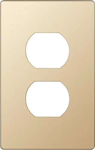 Miniatura 51 de ENERLITES Placa de pared de salida de receptáculo dúplex de tamaño mediano, placas de cubiertas de toma de corriente, tamaño medio de 1 banda, 4.88
