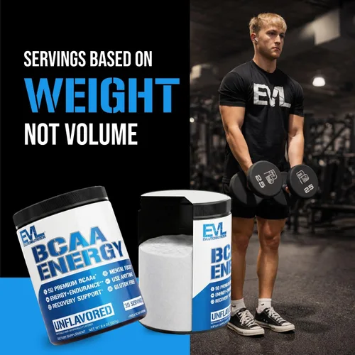 Miniatura 6 de EVL BCAA - Polvo de aminoácidos BCAA rehidratante, bebida de recuperación después del entrenamiento con cafeína natural, BCAA Energy Polvo