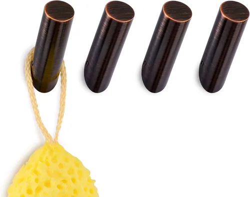 Miniatura 20 de NINETREX Ganchos negros para toallas, gancho negro mate, ganchos modernos para toallas, ganchos de acero inoxidable SUS 304, resistentes al agua