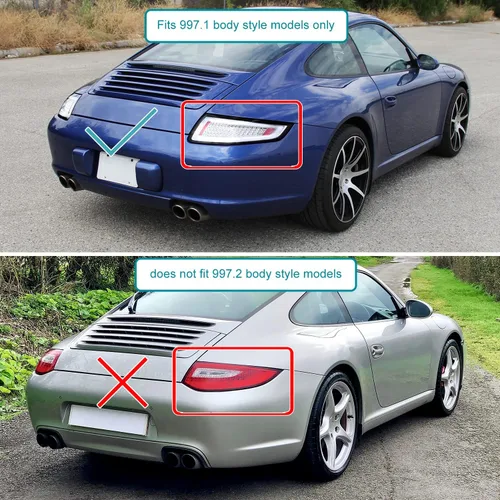 Miniatura 7 de Spec-D Tuning Luces traseras LED cromadas compatibles con Porsche 911 997 Carrera/Carrera 4 / Carrera S/Carrera 4S / Targa 4 / Targa 4 / Targa 4S