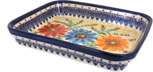 Miniatura 11 de Blue Rose Polish Pottery - Repostero rectangular pequeño de mariposa amarilla - 10.25" x 8" - Único, apto para lavavajillas y resistente