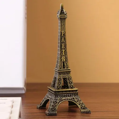 Miniatura 2 de Adorno decorativo creativo de metal de la Torre Eiffel de París, decoración de pasteles, regalo, fiesta, soporte de joyería, decoración del hogar